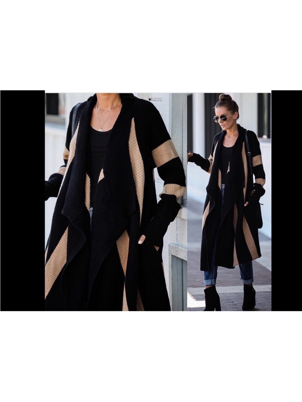 Striped Long Cardigan